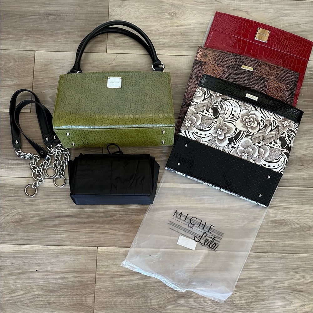 Miche Green and Black Women's Bag